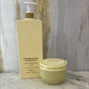 CIROA Manuka Honey & Vitamin C - Shower Gel (33.8 fl oz) and Body Cream Set